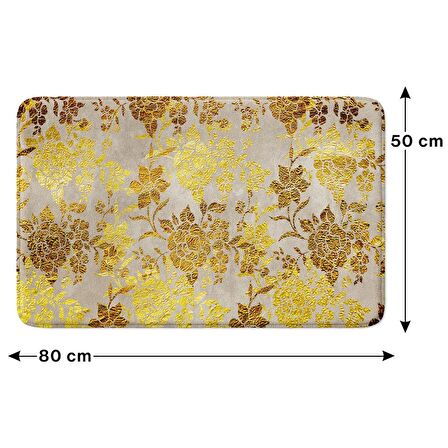 Monnhein  Mikrofiber Banyo Paspası, Kaymaz Taban, Makinede Yıkanabilir, Banyo Halısı (50x80)