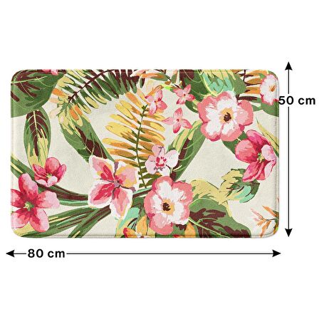 Monnhein  Mikrofiber Banyo Paspası, Kaymaz Taban, Makinede Yıkanabilir, Banyo Halısı (50x80)