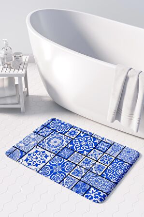 Monnhein  Mikrofiber Banyo Paspası, Kaymaz Taban, Makinede Yıkanabilir, Banyo Halısı (50x80)