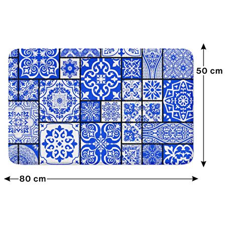 Monnhein  Mikrofiber Banyo Paspası, Kaymaz Taban, Makinede Yıkanabilir, Banyo Halısı (50x80)