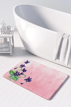 Monnhein 2'li Takım Banyo Paspası, Kaymaz Taban, Makinede Yıkanabilir, Banyo Halısı