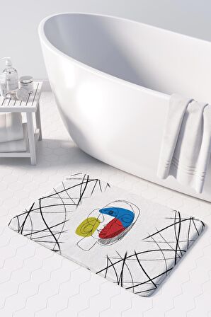 Monnhein  Mikrofiber Banyo Paspası, Kaymaz Taban, Makinede Yıkanabilir, Banyo Halısı