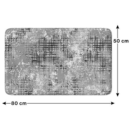 Monnhein  Mikrofiber Banyo Paspası, Kaymaz Taban, Makinede Yıkanabilir, Banyo Halısı (50x80)