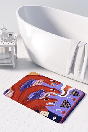 Monnhein 2'li Takım Banyo Paspası, Kaymaz Taban, Makinede Yıkanabilir, Banyo Halısı
