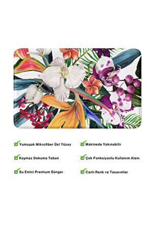 Monnhein 2'li Takım Banyo Paspası, Kaymaz Taban, Makinede Yıkanabilir, Banyo Halısı