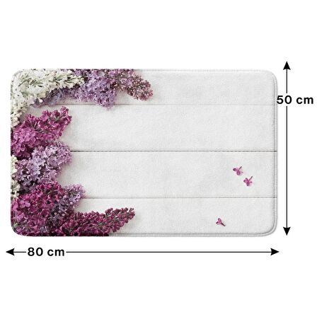 Monnhein  Mikrofiber Banyo Paspası, Kaymaz Taban, Makinede Yıkanabilir, Banyo Halısı (50x80)