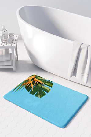 Monnhein 2'li Takım Banyo Paspası, Kaymaz Taban, Makinede Yıkanabilir, Banyo Halısı