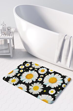 Monnhein  Mikrofiber Banyo Paspası, Kaymaz Taban, Makinede Yıkanabilir, Banyo Halısı (50x80)
