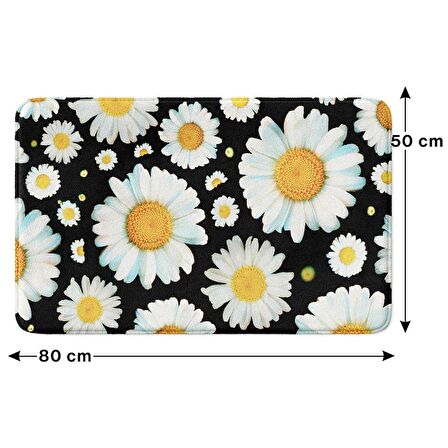 Monnhein  Mikrofiber Banyo Paspası, Kaymaz Taban, Makinede Yıkanabilir, Banyo Halısı (50x80)