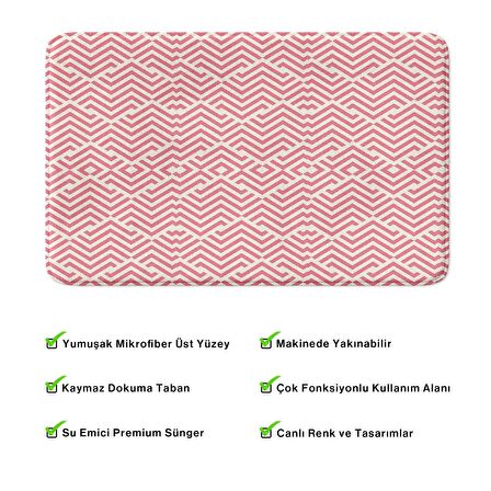 Monnhein  Mikrofiber Banyo Paspası, Kaymaz Taban, Makinede Yıkanabilir, Banyo Halısı (50x80)