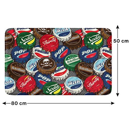 Monnhein  Mikrofiber Banyo Paspası, Kaymaz Taban, Makinede Yıkanabilir, Banyo Halısı (50x80)