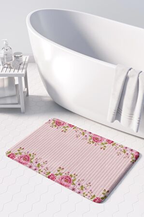 Monnhein  Mikrofiber Banyo Paspası, Kaymaz Taban, Makinede Yıkanabilir, Banyo Halısı (50x80)