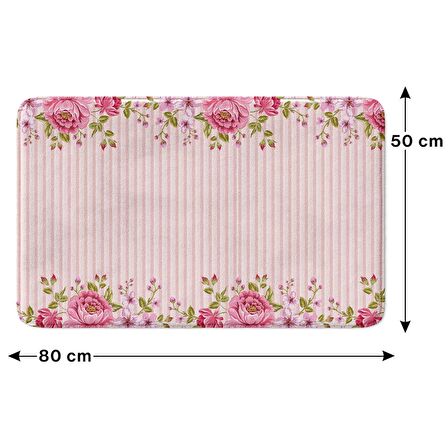 Monnhein  Mikrofiber Banyo Paspası, Kaymaz Taban, Makinede Yıkanabilir, Banyo Halısı (50x80)
