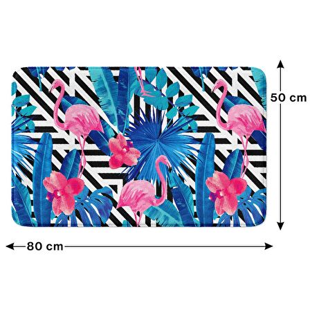 Monnhein  Mikrofiber Banyo Paspası, Kaymaz Taban, Makinede Yıkanabilir, Banyo Halısı (50x80)
