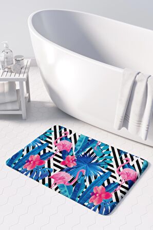 Monnhein 2'li Takım Banyo Paspası, Kaymaz Taban, Makinede Yıkanabilir, Banyo Halısı