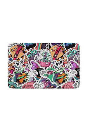 Monnhein 2'li Takım Banyo Paspası, Kaymaz Taban, Makinede Yıkanabilir, Banyo Halısı