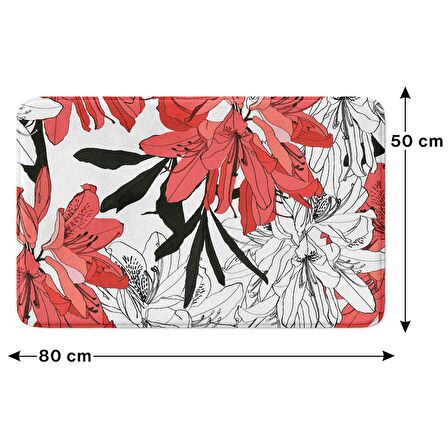 Monnhein  Mikrofiber Banyo Paspası, Kaymaz Taban, Makinede Yıkanabilir, Banyo Halısı (50x80)