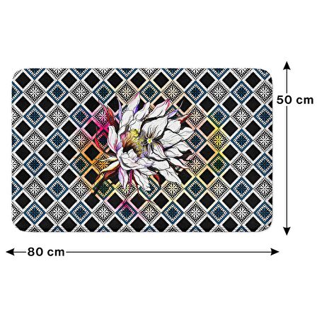 Monnhein  Mikrofiber Banyo Paspası, Kaymaz Taban, Makinede Yıkanabilir, Banyo Halısı (50x80)