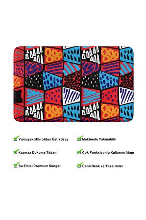 Monnhein 2'li Takım Banyo Paspası, Kaymaz Taban, Makinede Yıkanabilir, Banyo Halısı