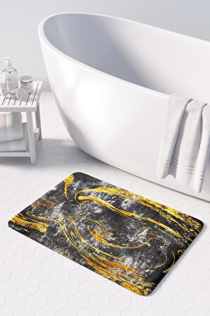 Monnhein 2'li Takım Banyo Paspası, Kaymaz Taban, Makinede Yıkanabilir, Banyo Halısı