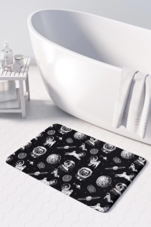 Monnhein  Mikrofiber Banyo Paspası, Kaymaz Taban, Makinede Yıkanabilir, Banyo Halısı (50x80)