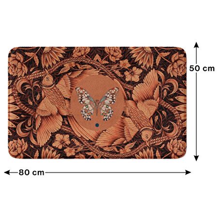 Monnhein  Mikrofiber Banyo Paspası, Kaymaz Taban, Makinede Yıkanabilir, Banyo Halısı (50x80)