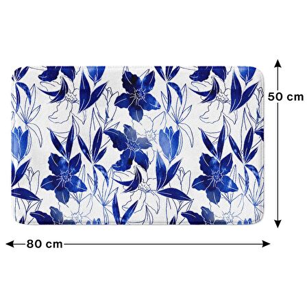 Monnhein  Mikrofiber Banyo Paspası, Kaymaz Taban, Makinede Yıkanabilir, Banyo Halısı (50x80)