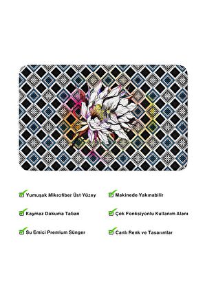 Monnhein 2'li Takım Banyo Paspası, Kaymaz Taban, Makinede Yıkanabilir, Banyo Halısı