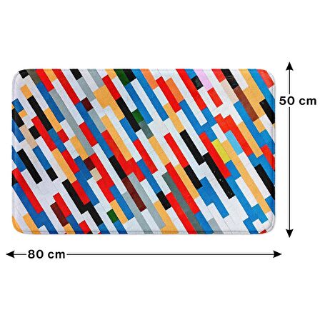 Monnhein  Mikrofiber Banyo Paspası, Kaymaz Taban, Makinede Yıkanabilir, Banyo Halısı (50x80)