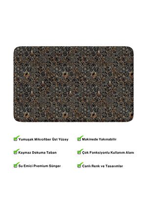 Monnhein 2'li Takım Banyo Paspası, Kaymaz Taban, Makinede Yıkanabilir, Banyo Halısı