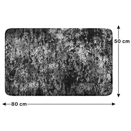 Monnhein  Mikrofiber Banyo Paspası, Kaymaz Taban, Makinede Yıkanabilir, Banyo Halısı (50x80)