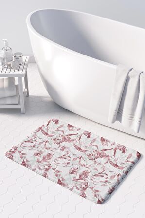 Monnhein 2'li Takım Banyo Paspası, Kaymaz Taban, Makinede Yıkanabilir, Banyo Halısı