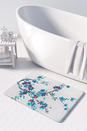 Monnhein  Mikrofiber Banyo Paspası, Kaymaz Taban, Makinede Yıkanabilir, Banyo Halısı (50x80)