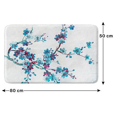 Monnhein  Mikrofiber Banyo Paspası, Kaymaz Taban, Makinede Yıkanabilir, Banyo Halısı (50x80)