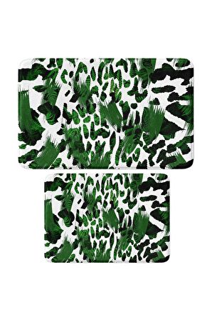 Monnhein 2'li Takım Banyo Paspası, Kaymaz Taban, Makinede Yıkanabilir, Banyo Halısı