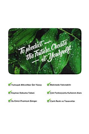 Monnhein 2'li Takım Banyo Paspası, Kaymaz Taban, Makinede Yıkanabilir, Banyo Halısı