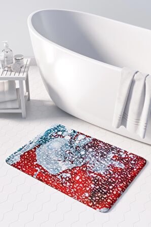 Monnhein 2'li Takım Banyo Paspası, Kaymaz Taban, Makinede Yıkanabilir, Banyo Halısı