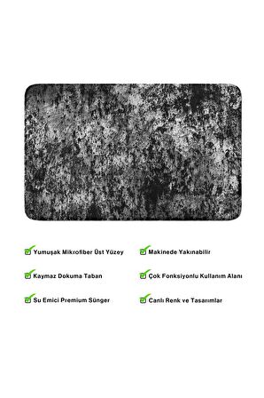 Monnhein 2'li Takım Banyo Paspası, Kaymaz Taban, Makinede Yıkanabilir, Banyo Halısı