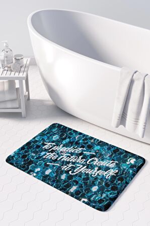 Monnhein  Mikrofiber Banyo Paspası, Kaymaz Taban, Makinede Yıkanabilir, Banyo Halısı (50x80)