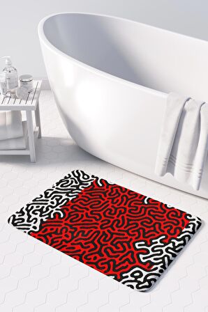 Monnhein 2'li Takım Banyo Paspası, Kaymaz Taban, Makinede Yıkanabilir, Banyo Halısı