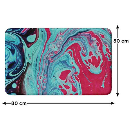 Monnhein  Mikrofiber Banyo Paspası, Kaymaz Taban, Makinede Yıkanabilir, Banyo Halısı (50x80)