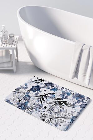 Monnhein  Mikrofiber Banyo Paspası, Kaymaz Taban, Makinede Yıkanabilir, Banyo Halısı (50x80)