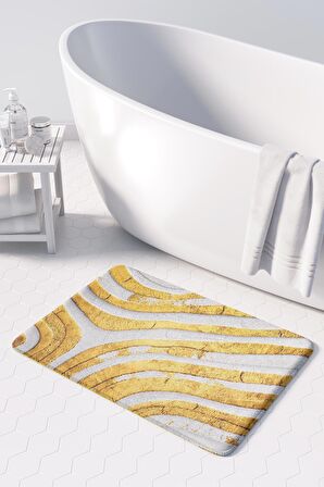Monnhein  Mikrofiber Banyo Paspası, Kaymaz Taban, Makinede Yıkanabilir, Banyo Halısı (50x80)