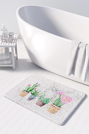 Monnhein 2'li Takım Banyo Paspası, Kaymaz Taban, Makinede Yıkanabilir, Banyo Halısı