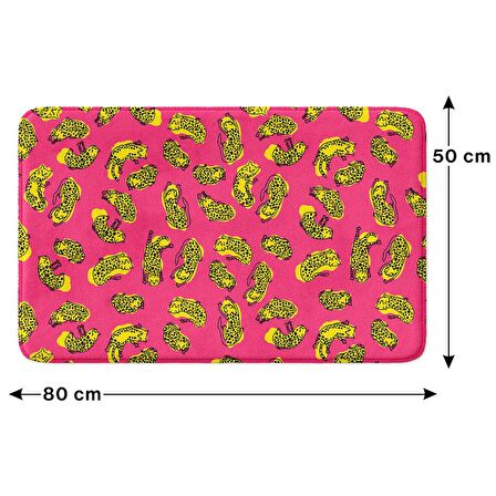 Monnhein  Mikrofiber Banyo Paspası, Kaymaz Taban, Makinede Yıkanabilir, Banyo Halısı (50x80)