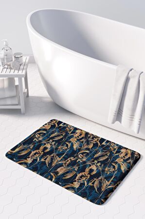 Monnhein 2'li Takım Banyo Paspası, Kaymaz Taban, Makinede Yıkanabilir, Banyo Halısı