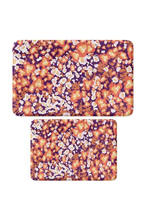 Monnhein 2'li Takım Banyo Paspası, Kaymaz Taban, Makinede Yıkanabilir, Banyo Halısı