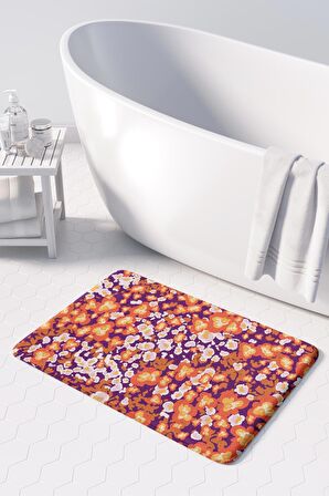 Monnhein 2'li Takım Banyo Paspası, Kaymaz Taban, Makinede Yıkanabilir, Banyo Halısı