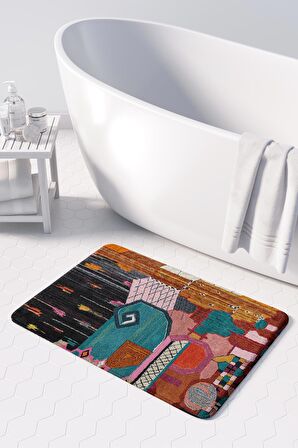 Monnhein  Mikrofiber Banyo Paspası, Kaymaz Taban, Makinede Yıkanabilir, Banyo Halısı (50x80)