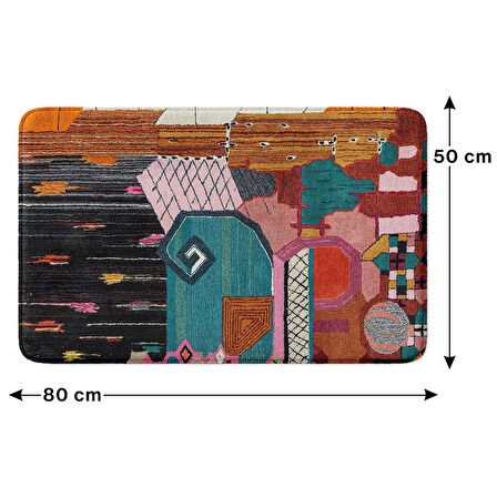 Monnhein  Mikrofiber Banyo Paspası, Kaymaz Taban, Makinede Yıkanabilir, Banyo Halısı (50x80)